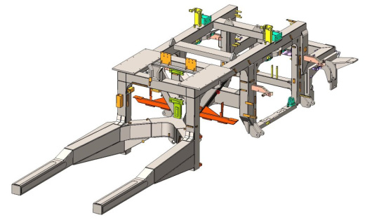 Рама тележки спутника для выправочных машин