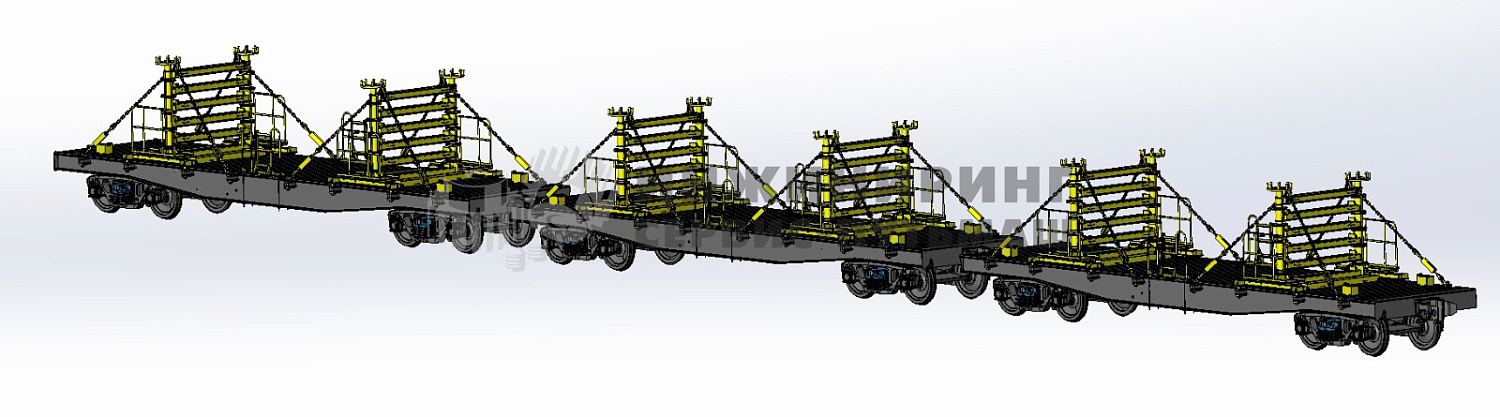 Оборудование сцепа платформ для перевозки рельсов ОПР-100