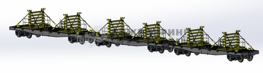 Оборудование сцепа платформ для перевозки рельсов ОПР-100