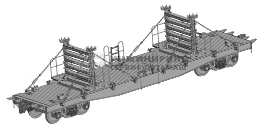 Оборудование сцепа платформ для перевозки рельсов ОПР-100
